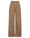 Alessia Santi Woman Pants Camel Size 8 Cotton, Elastane In Beige