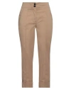 Alessia Santi Woman Pants Camel Size 8 Cotton, Polyamide, Elastane In Beige