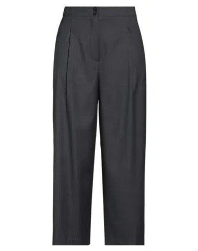 Alessia Santi Woman Pants Charcoal Size 12 Polyester, Viscose, Elastane In Grey