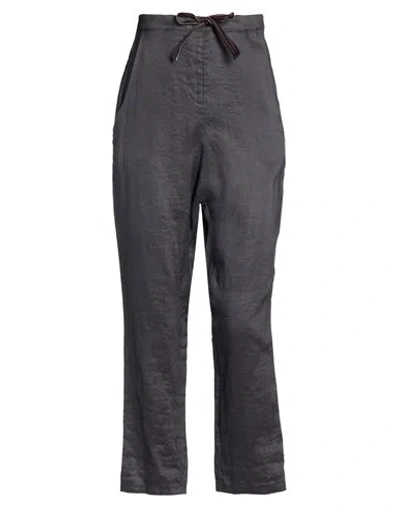 Alessia Santi Woman Pants Charcoal Size 2 Ramie In Blue