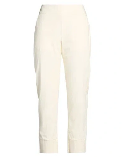 Alessia Santi Woman Pants Cream Size 6 Cotton, Elastane In White