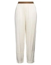 Alessia Santi Woman Pants Cream Size 8 Viscose, Elastane In White
