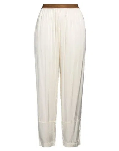 Alessia Santi Woman Pants Cream Size 8 Viscose, Elastane In White