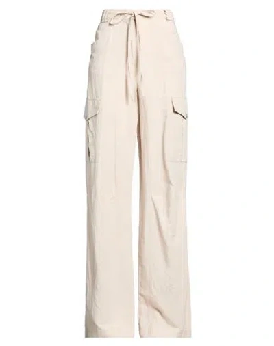 Alessia Santi Woman Pants Cream Size 8 Viscose, Linen In Neutral