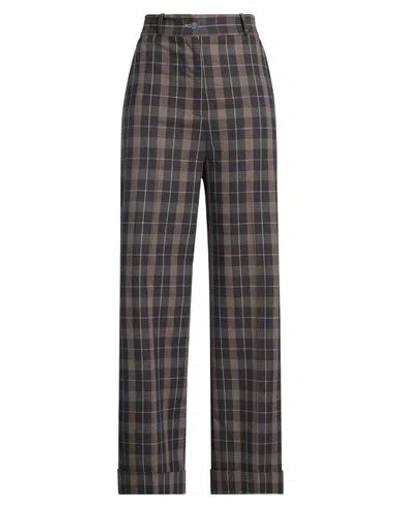 Alessia Santi Woman Pants Dark Brown Size 8 Cotton, Polyester