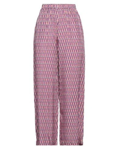 Alessia Santi Woman Pants Fuchsia Size 10 Viscose, Cupro In Pink