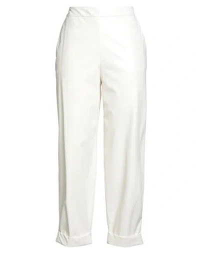 Alessia Santi Woman Pants Ivory Size 6 Viscose, Polyurethane Resin In White