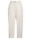 Alessia Santi Woman Pants Ivory Size 8 Cotton, Modal, Elastane In White