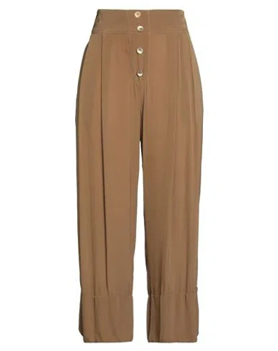 Alessia Santi Woman Pants Khaki Size 6 Viscose In Sand