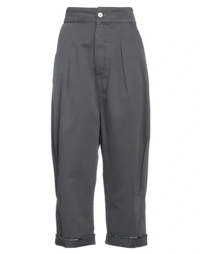 Alessia Santi Woman Denim Pants Lead Size 30 Cotton In Grey