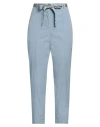 Alessia Santi Woman Pants Light Blue Size 6 Cotton