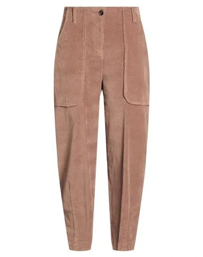 Alessia Santi Woman Pants Light Brown Size 4 Cotton, Elastane In Neutral