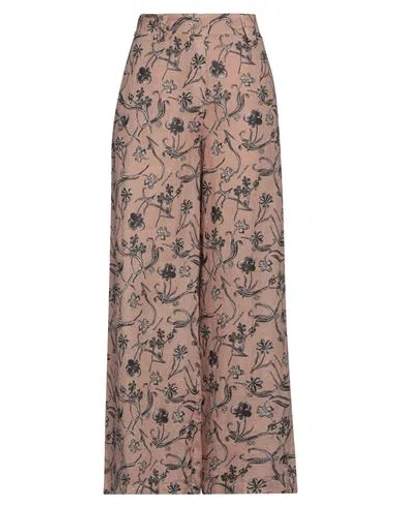 Alessia Santi Woman Pants Light Brown Size 6 Linen