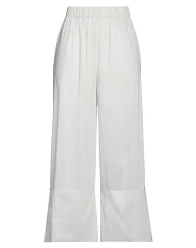 Alessia Santi Woman Pants Light Grey Size 6 Cotton, Polyester