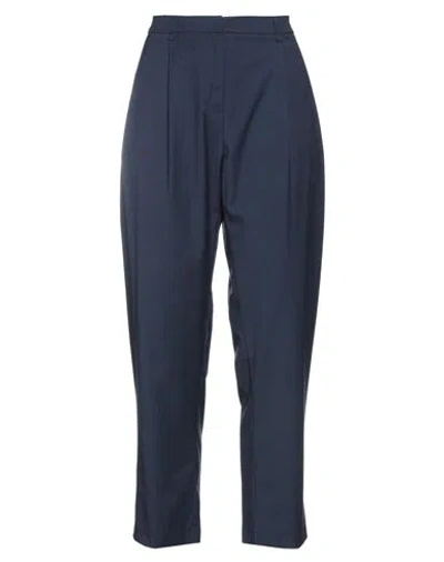 Alessia Santi Woman Pants Midnight Blue Size 10 Polyester, Viscose, Elastane