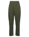 Alessia Santi Woman Pants Military Green Size 6 Cotton In Green