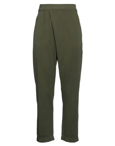 Alessia Santi Woman Pants Military Green Size 6 Cotton