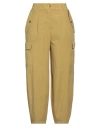 Alessia Santi Woman Pants Military Green Size 6 Cotton In Green