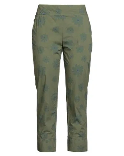 Alessia Santi Woman Pants Military Green Size 6 Cotton