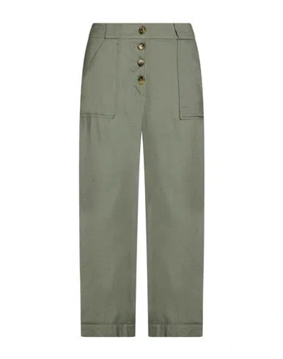 Alessia Santi Woman Pants Military Green Size 8 Linen, Viscose, Elastane