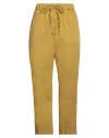 Alessia Santi Woman Pants Mustard Size 6 Cotton In Yellow
