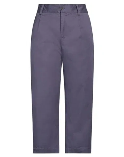 Alessia Santi Woman Pants Navy Size 10 Cotton, Elastane In Blue