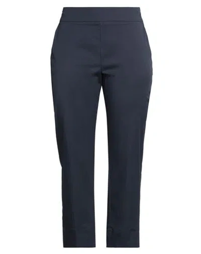 Alessia Santi Woman Pants Navy Size 12 Cotton, Polyamide, Elastane
