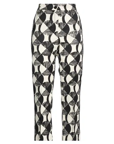 Alessia Santi Woman Pants Off White Size 6 Textile Fibers In Multi