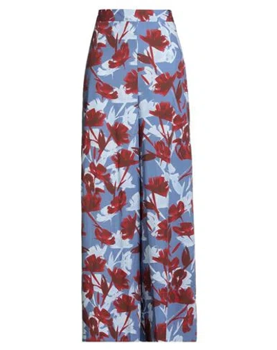 Alessia Santi Woman Pants Pastel Blue Size 10 Cotton