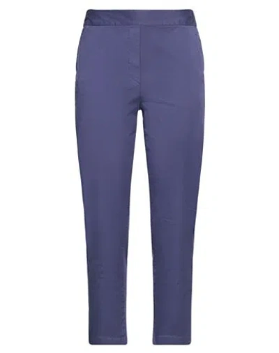 Alessia Santi Woman Pants Purple Size 6 Cotton, Elastane