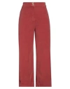 Alessia Santi Woman Pants Rust Size 6 Cotton, Elastane In Red