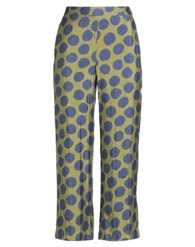 Alessia Santi Woman Pants Sage Green Size 10 Viscose, Polyamide In Blue