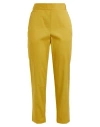 Alessia Santi Woman Pants Sage Green Size 6 Cotton, Elastane In Yellow