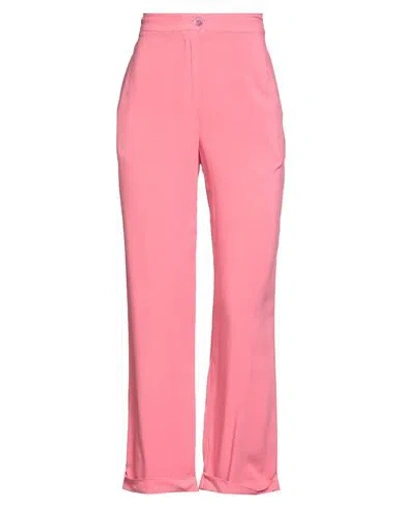 Alessia Santi Woman Pants Salmon Pink Size 2 Viscose
