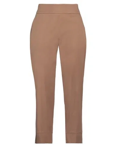 Alessia Santi Woman Pants Sand Size 2 Cotton, Elastane In Brown