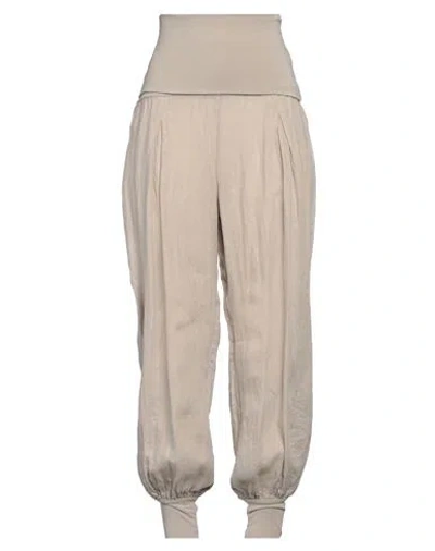 Alessia Santi Woman Pants Sand Size 6 Linen, Cotton, Elastane In Beige