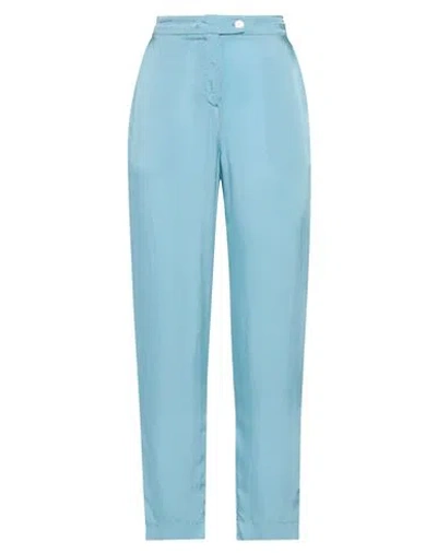 Alessia Santi Woman Pants Sky Blue Size 6 Viscose, Cupro