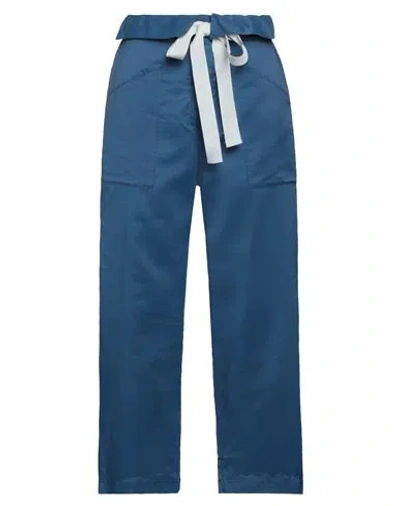 Alessia Santi Woman Pants Slate Blue Size 6 Polyamide, Silk