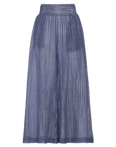 Alessia Santi Woman Pants Slate Blue Size 2 Polyester, Cotton