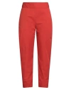 Alessia Santi Woman Pants Tomato Red Size 6 Cotton, Polyamide, Elastane