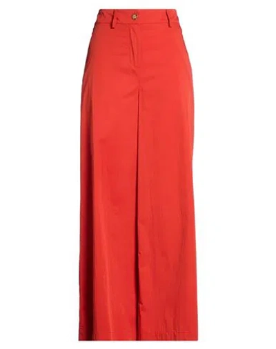 Alessia Santi Woman Pants Tomato Red Size 6 Cotton, Polyamide, Elastane