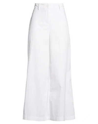 Alessia Santi Woman Pants White Size 4 Cotton, Polyamide, Elastane