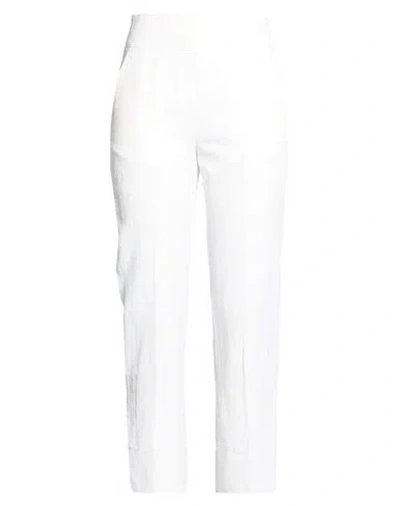 Alessia Santi Woman Pants White Size 4 Viscose, Linen