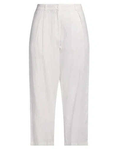 Alessia Santi Woman Pants White Size 6 Linen, Cotton