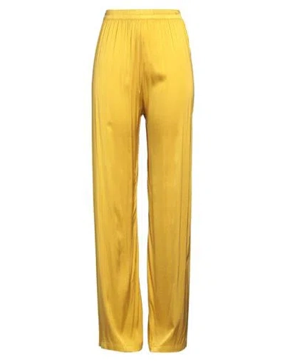 Alessia Santi Woman Pants Yellow Size 6 Viscose, Elastane