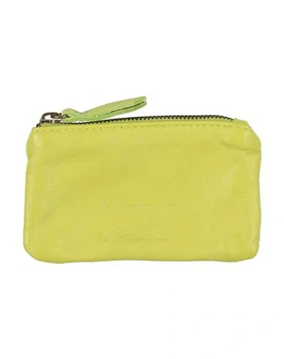 Alessia Santi Woman Pouch Lime Green Size - Sheepskin