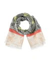 Alessia Santi Woman Scarf Black Size - Cotton, Viscose, Metallic Fiber In Multi