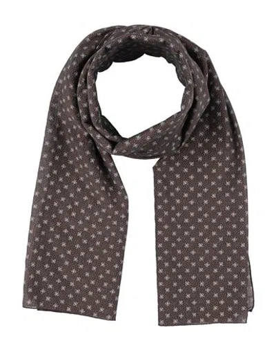 Alessia Santi Woman Scarf Dark Brown Size - Cotton, Silk