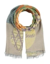 Alessia Santi Woman Scarf Green Size - Cotton, Polyester, Modal In Multi
