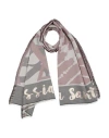 Alessia Santi Woman Scarf Grey Size - Cotton, Modal, Metallic Fiber In Gray
